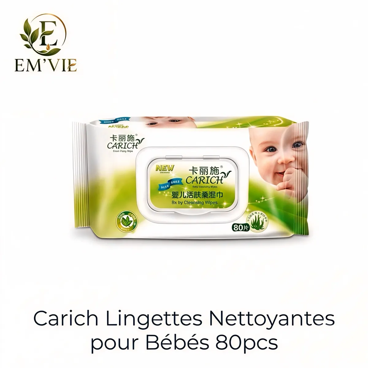 Carich Lingettes Nettoyantes pour Bébés 80pcs - miniature