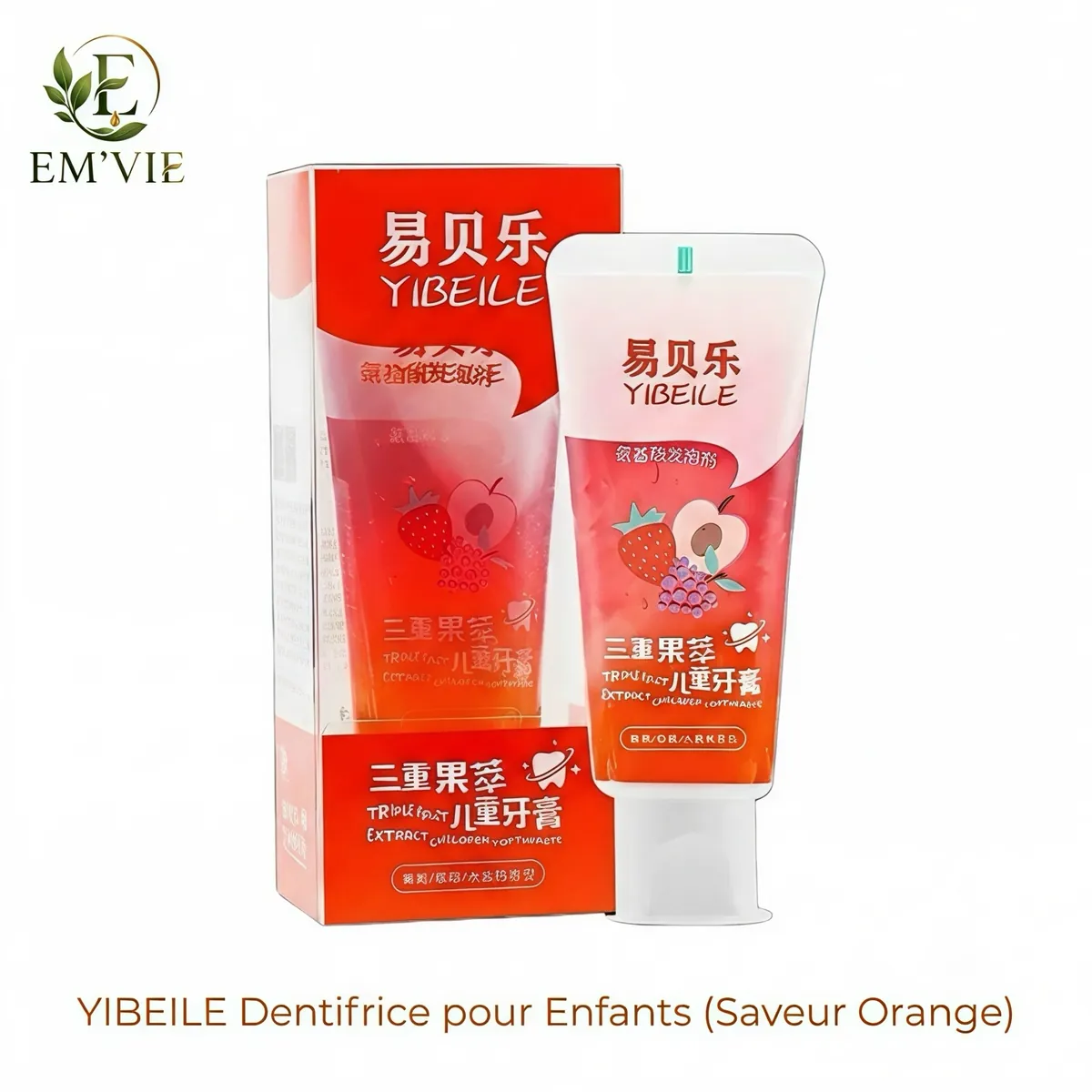 YIBEILE Dentifrice pour Enfants (Saveur Orange) - miniature